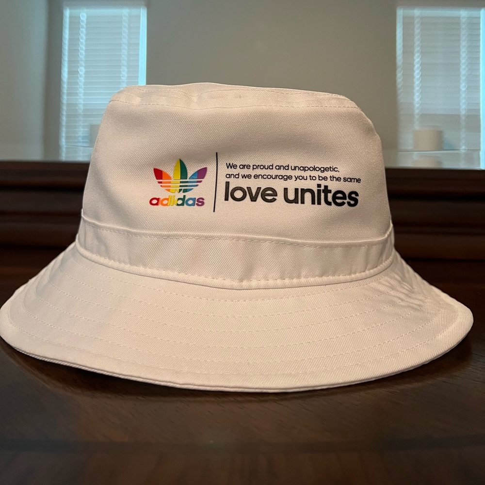 Adidas White Pride Bucket Hat